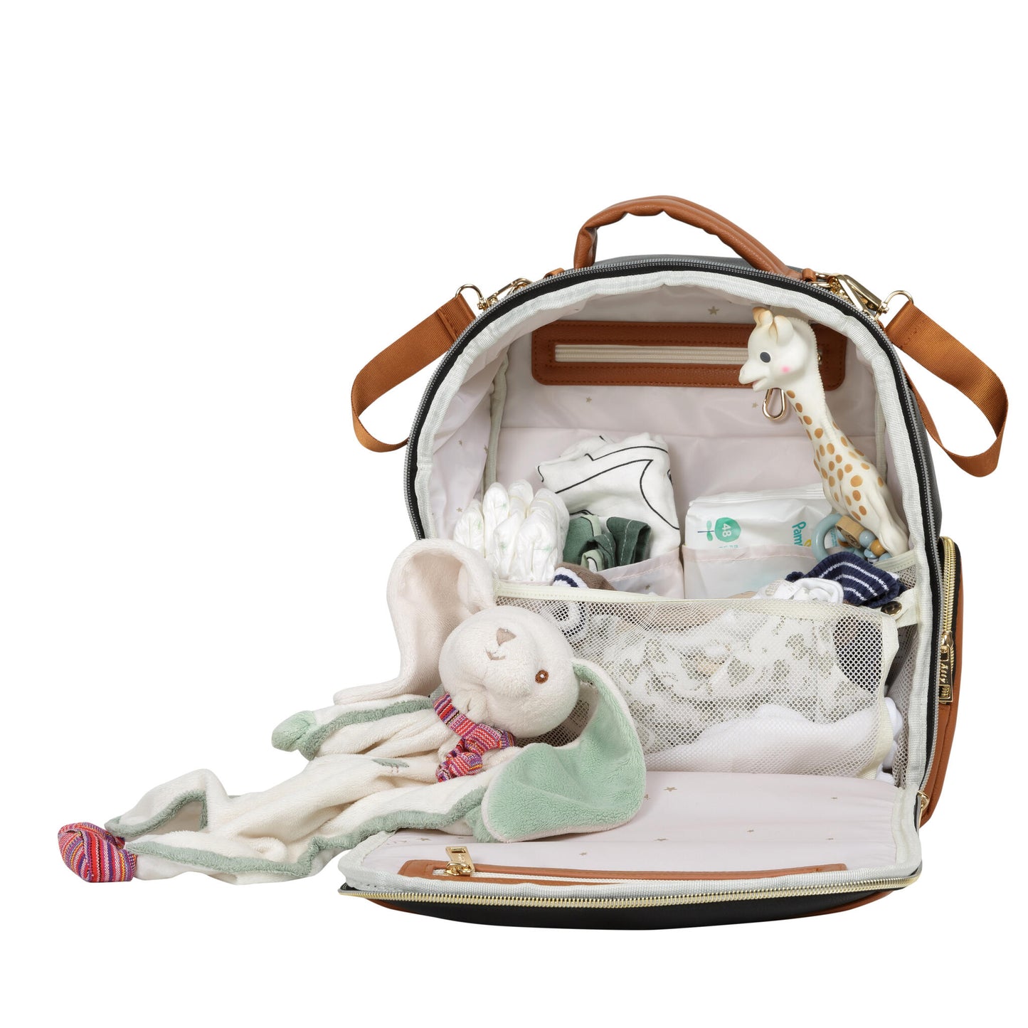 Small diaper backpack – cappuccino