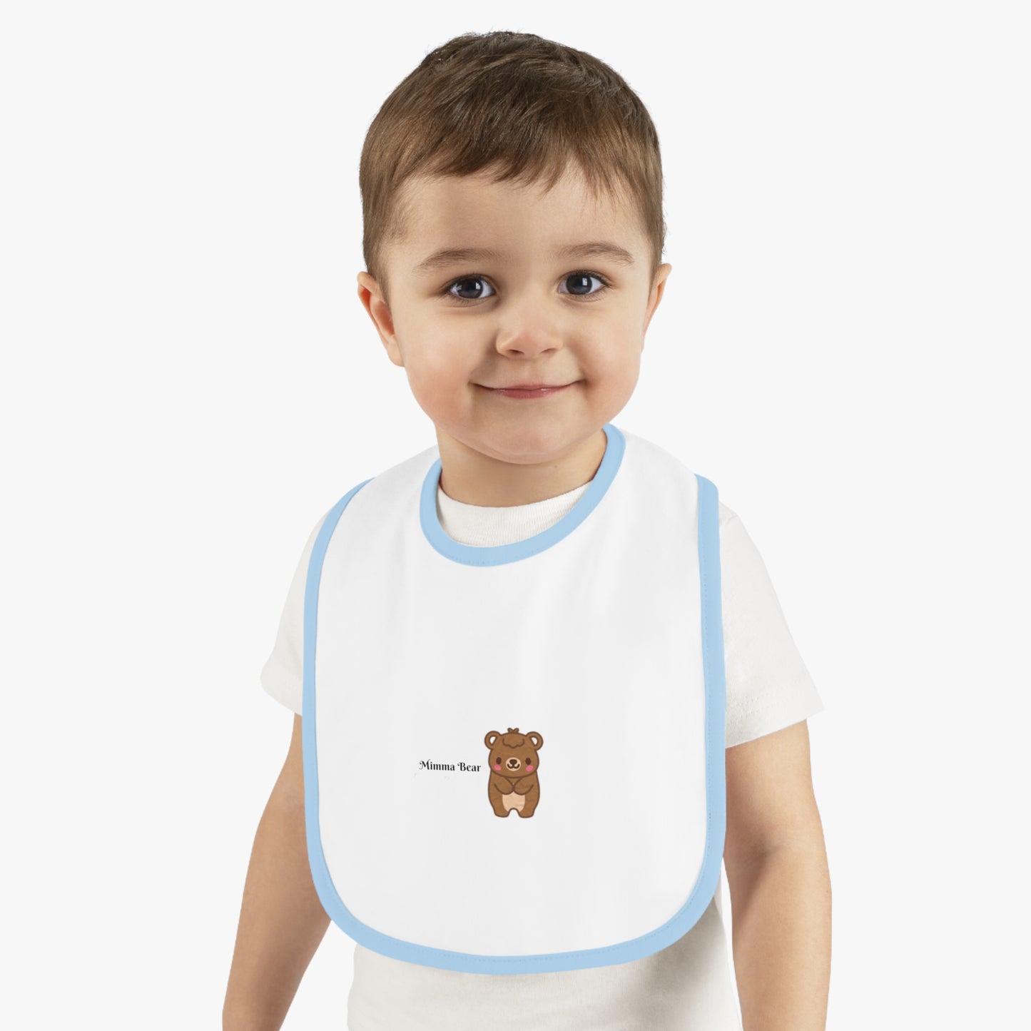 Baby contrast trim jersey bib