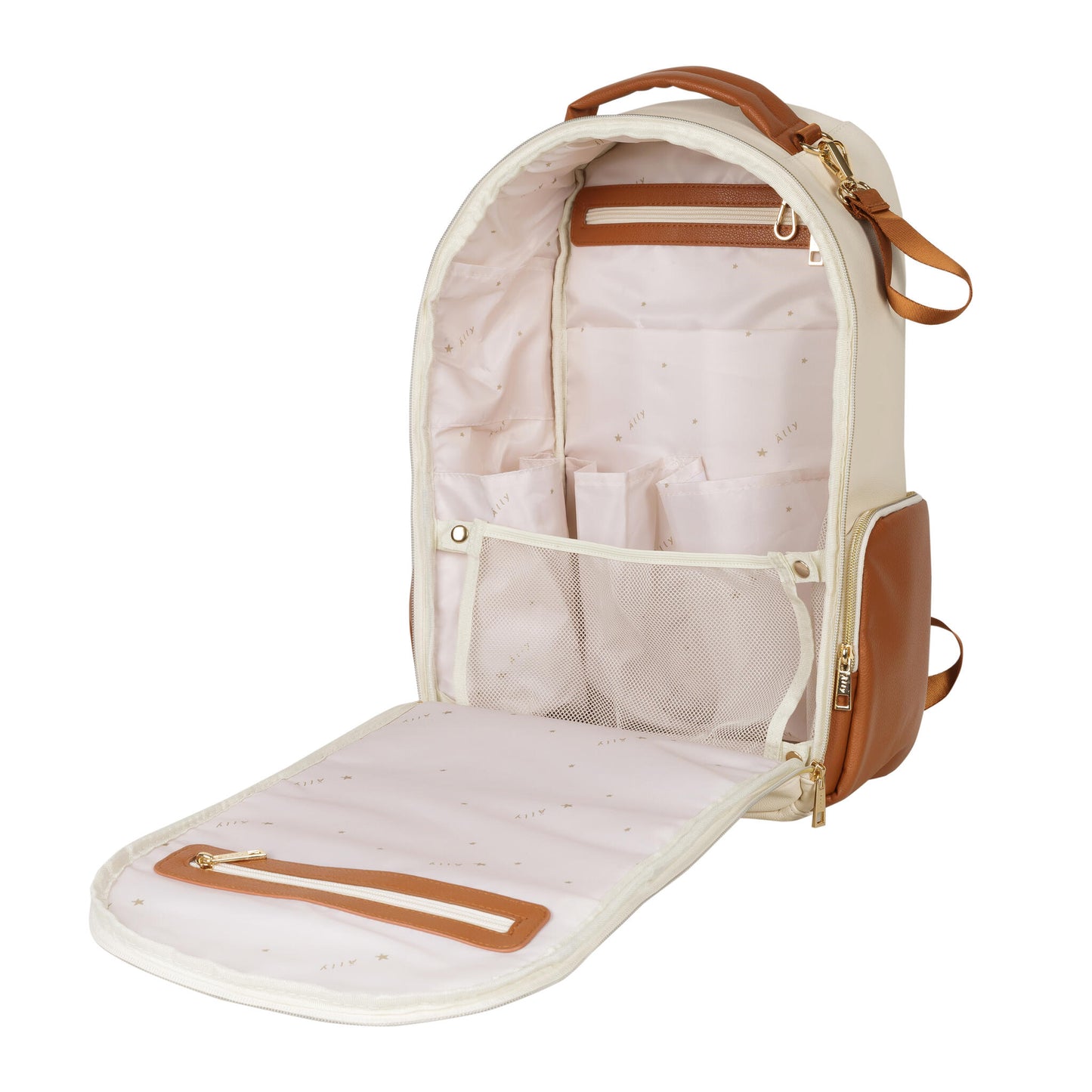 Small diaper backpack – cappuccino