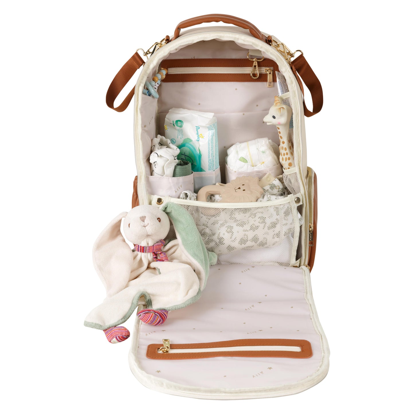 Large diaper backpack – cappuccino