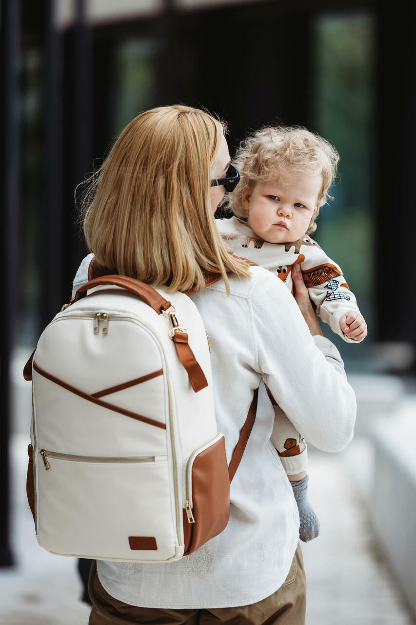 Large diaper backpack – cappuccino