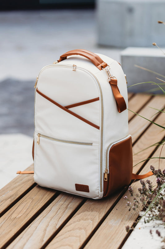 Large diaper backpack – cappuccino