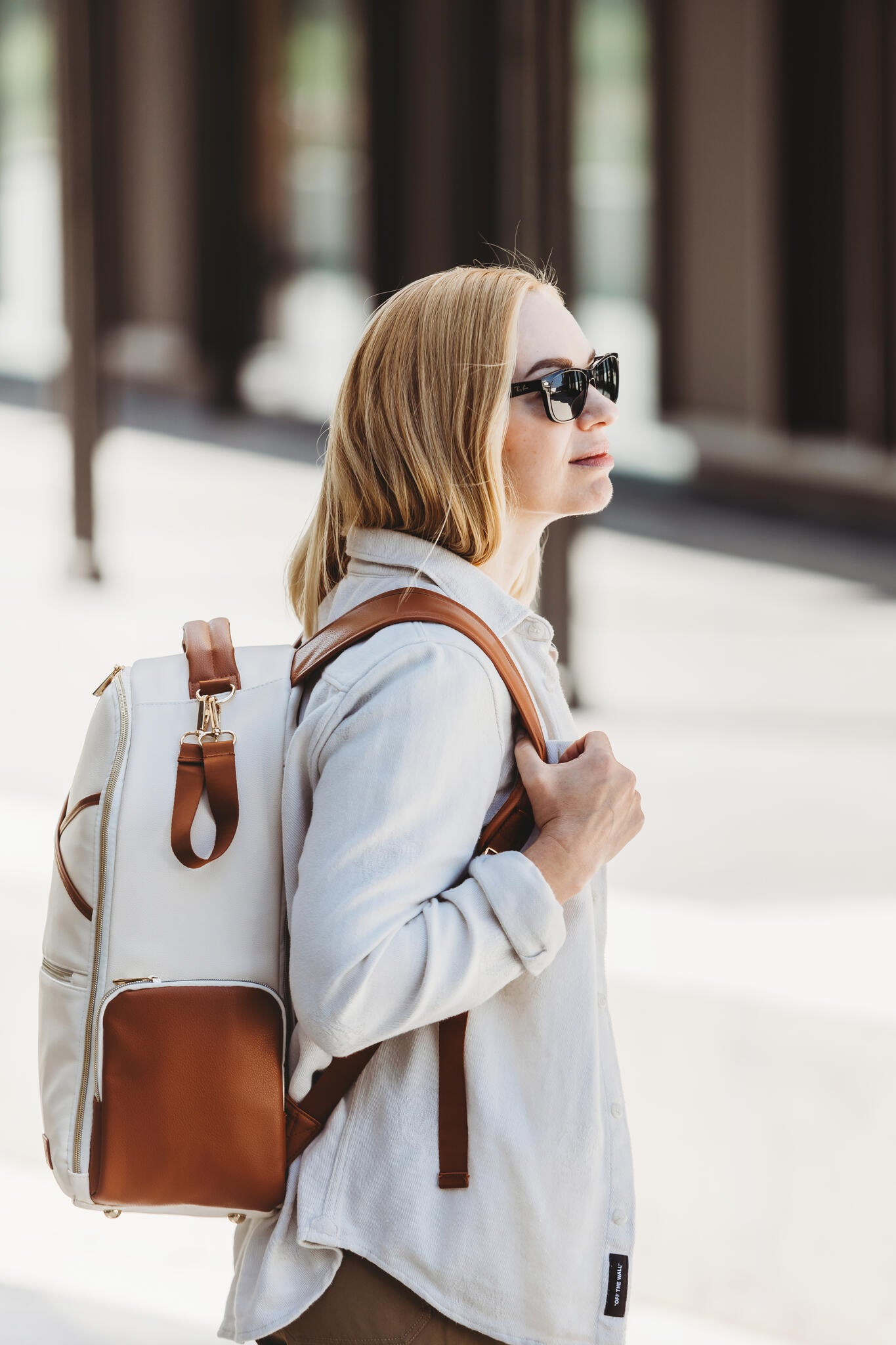 Large diaper backpack – cappuccino