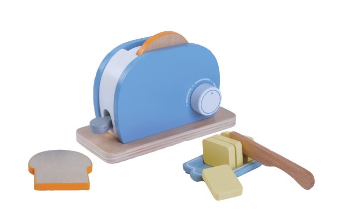 Wooden amall toaster set